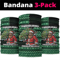 Bigfoot Christmas Neck Gaiter Squatching Through The Snow - Wonder Print Shop