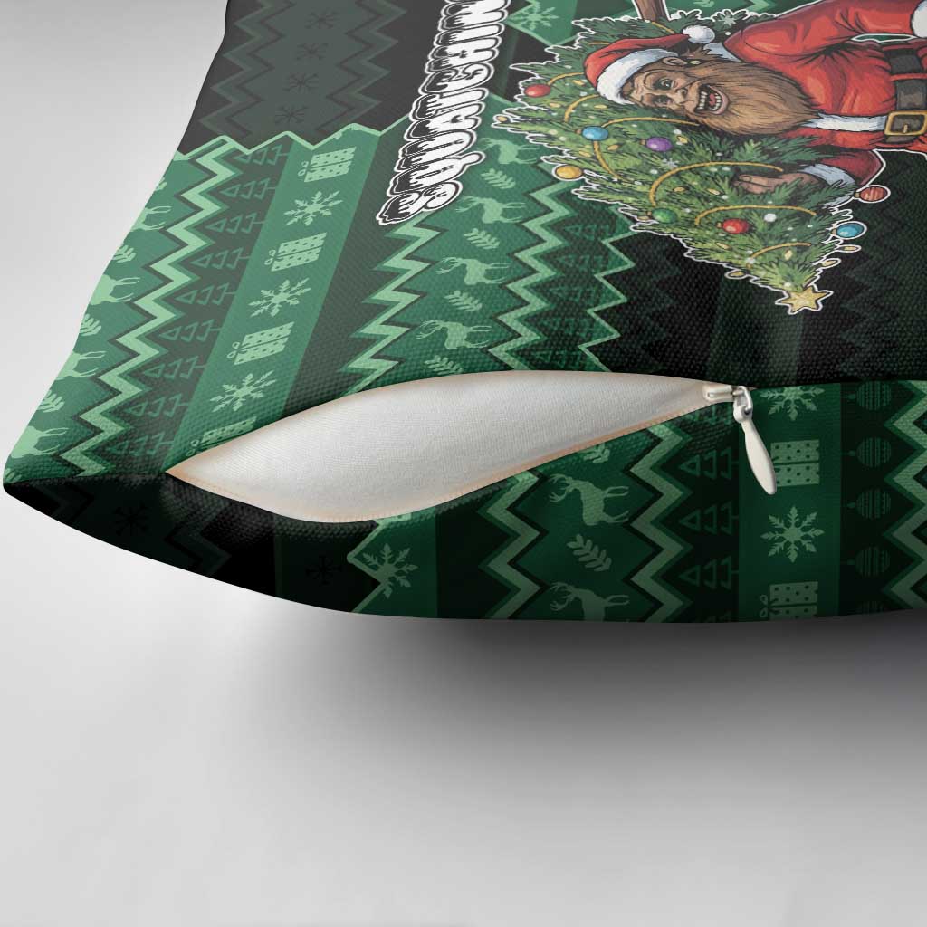 Bigfoot Christmas Pillow Cover Squatching Through The Snow - Wonder Print Shop