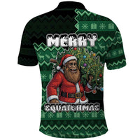 Bigfoot Christmas Polo Shirt Squatching Through The Snow - Wonder Print Shop