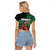 Bigfoot Christmas Raglan Cropped T Shirt Squatching Through The Snow - Wonder Print Shop