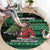 Bigfoot Christmas Round Carpet Squatching Through The Snow - Wonder Print Shop