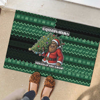 Bigfoot Christmas Rubber Doormat Squatching Through The Snow - Wonder Print Shop