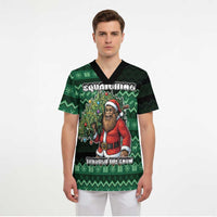 Bigfoot Christmas Scrub Top Squatching Through The Snow - Wonder Print Shop