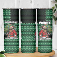 Bigfoot Christmas Skinny Tumbler Squatching Through The Snow - Wonder Print Shop