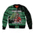 Bigfoot Christmas Sleeve Zip Bomber Jacket Squatching Through The Snow - Wonder Print Shop