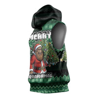 Bigfoot Christmas Sleeveless Hoodie Squatching Through The Snow - Wonder Print Shop