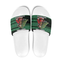 Bigfoot Christmas Slide Sandals Squatching Through The Snow - Wonder Print Shop