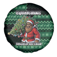 Bigfoot Christmas Spare Tire Cover Squatching Through The Snow - Wonder Print Shop
