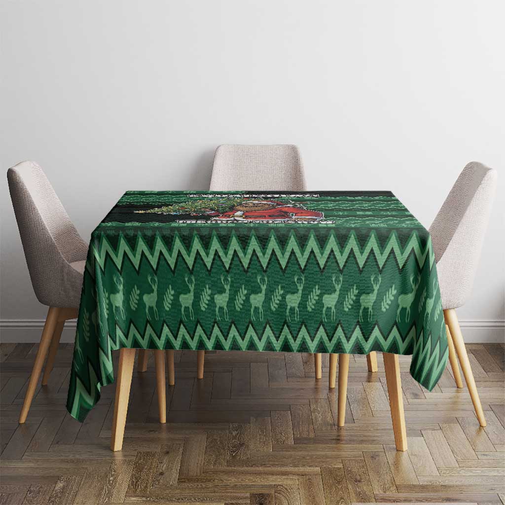 Bigfoot Christmas Tablecloth Squatching Through The Snow - Wonder Print Shop