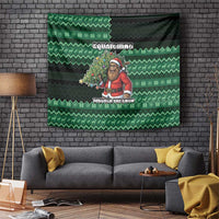 Bigfoot Christmas Tapestry Squatching Through The Snow - Wonder Print Shop