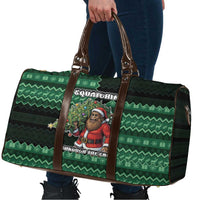 Bigfoot Christmas Travel Bag Squatching Through The Snow - Wonder Print Shop