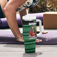 Bigfoot Christmas Tumbler With Handle Squatching Through The Snow - Wonder Print Shop