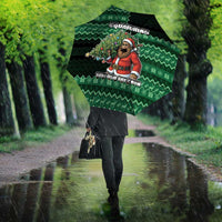 Bigfoot Christmas Umbrella Squatching Through The Snow - Wonder Print Shop