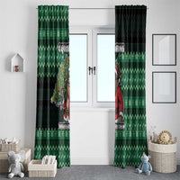 Bigfoot Christmas Window Curtain Squatching Through The Snow - Wonder Print Shop