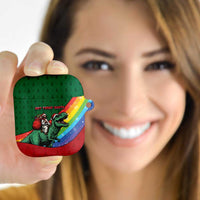 T Rex And Jesus Christmas AirPods Case Not Today Santa - Wonder Print Shop