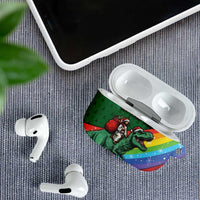 T Rex And Jesus Christmas AirPods Case Not Today Santa - Wonder Print Shop