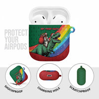 T Rex And Jesus Christmas AirPods Case Not Today Santa - Wonder Print Shop