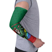 T Rex And Jesus Christmas Arm Sleeves Not Today Santa - Wonder Print Shop