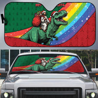 T Rex And Jesus Christmas Auto Sun Shade Not Today Santa - Wonder Print Shop