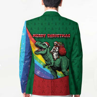 T Rex And Jesus Christmas Blazer Not Today Santa - Wonder Print Shop