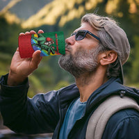 T Rex And Jesus Christmas 4 in 1 Can Cooler Tumbler Not Today Santa - Wonder Print Shop