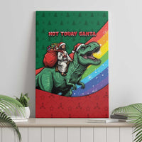 T Rex And Jesus Christmas Canvas Wall Art Not Today Santa - Wonder Print Shop