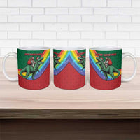 T Rex And Jesus Christmas Ceramic Mug Not Today Santa - Wonder Print Shop