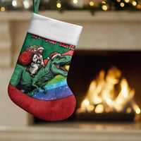 T Rex And Jesus Christmas Stocking Not Today Santa - Wonder Print Shop