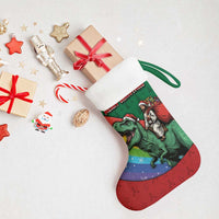 T Rex And Jesus Christmas Stocking Not Today Santa - Wonder Print Shop