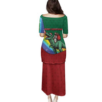 T Rex And Jesus Christmas Family Matching Puletasi and Hawaiian Shirt Not Today Santa - Wonder Print Shop