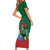 T Rex And Jesus Christmas Family Matching Short Sleeve Bodycon Dress and Hawaiian Shirt Not Today Santa - Wonder Print Shop