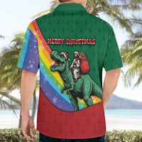 T Rex And Jesus Christmas Hawaiian Shirt Not Today Santa - Wonder Print Shop