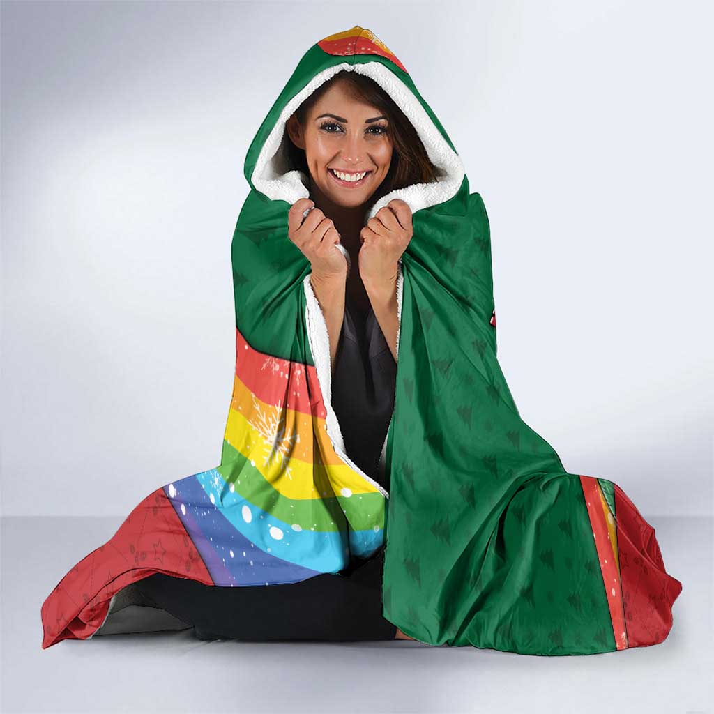 T Rex And Jesus Christmas Hooded Blanket Not Today Santa - Wonder Print Shop