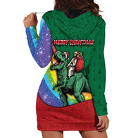 T Rex And Jesus Christmas Hoodie Dress Not Today Santa - Wonder Print Shop