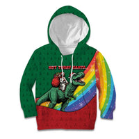 T Rex And Jesus Christmas Kid Hoodie Not Today Santa - Wonder Print Shop