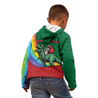 T Rex And Jesus Christmas Kid Hoodie Not Today Santa - Wonder Print Shop