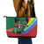 T Rex And Jesus Christmas Leather Tote Bag Not Today Santa - Wonder Print Shop