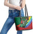 T Rex And Jesus Christmas Leather Tote Bag Not Today Santa - Wonder Print Shop