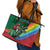 T Rex And Jesus Christmas Leather Tote Bag Not Today Santa - Wonder Print Shop