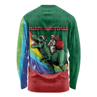 T Rex And Jesus Christmas Long Sleeve Shirt Not Today Santa - Wonder Print Shop