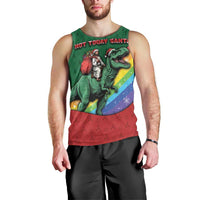 T Rex And Jesus Christmas Men Tank Top Not Today Santa - Wonder Print Shop
