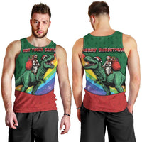 T Rex And Jesus Christmas Men Tank Top Not Today Santa - Wonder Print Shop