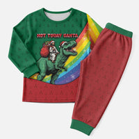 T Rex And Jesus Christmas Pajama Set Not Today Santa - Wonder Print Shop