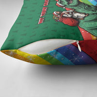 T Rex And Jesus Christmas Pillow Cover Not Today Santa - Wonder Print Shop