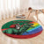 T Rex And Jesus Christmas Round Carpet Not Today Santa - Wonder Print Shop