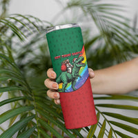 T Rex And Jesus Christmas Skinny Tumbler Not Today Santa - Wonder Print Shop