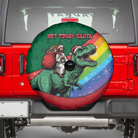 T Rex And Jesus Christmas Spare Tire Cover Not Today Santa - Wonder Print Shop