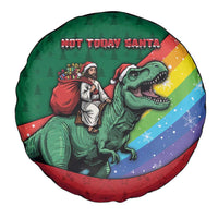 T Rex And Jesus Christmas Spare Tire Cover Not Today Santa - Wonder Print Shop