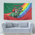 T Rex And Jesus Christmas Tapestry Not Today Santa - Wonder Print Shop