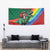 T Rex And Jesus Christmas Tapestry Not Today Santa - Wonder Print Shop